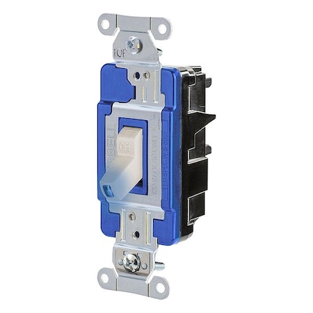 Hubbell WallSwitch, 1/2hp, Toggle, 15A, LightAlmond HBL1203STILLA