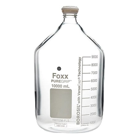 Zoro Select Safety Coated Btl, Boro Glass, 408mm H 48R-C400-FLS