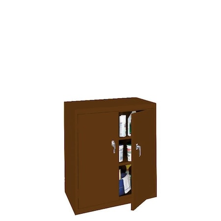 Steel Cabinets Usa Counter Height Storage Cabinet, 42 in H, 36 in W, Walnut ABL-364-WAL