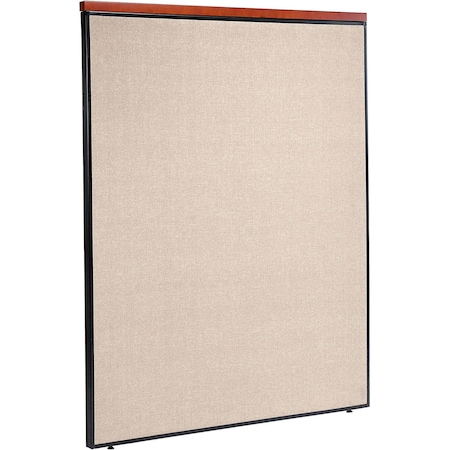 Global Industrial Interion Deluxe Office Partition Panel, 60-1/4"W x 73-1/2"H, Tan 277533TN