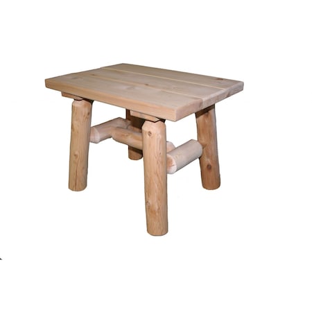 Homeroots Rustic And Natural Wood End Or Side Table 370290