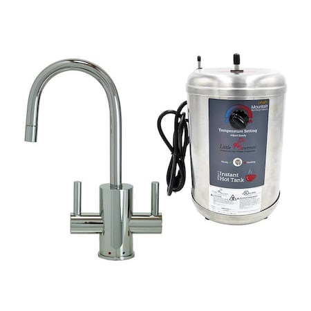 Mountain Plumbing Hot & Cold Water Faucet with Contemporary Round Body & Handles MT1841DIY-NL/MB