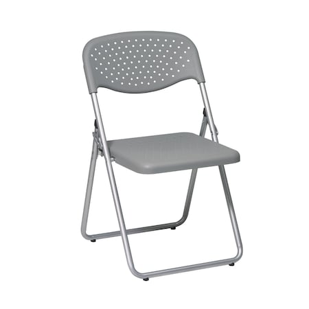 Office Star Folding Chair, Grey, PK4 FC8000NS-2