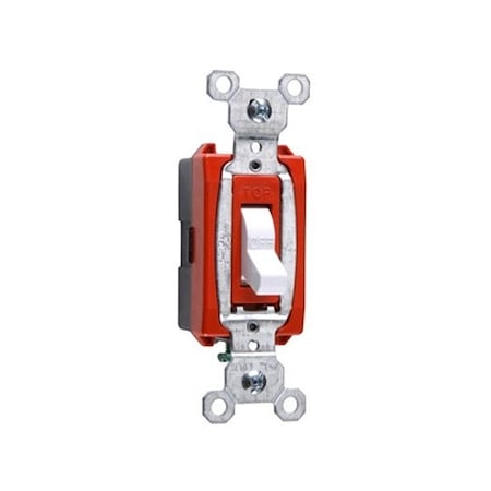 Pass & Seymour Wall Switch, 2 hp, Toggle, 20 A, White CS20AC1W