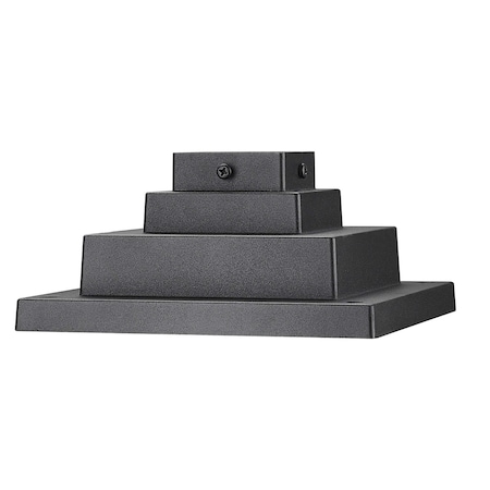 Z-Lite Pier Mounts Sand Black Outdoor Pier Mount LSQPM-BK