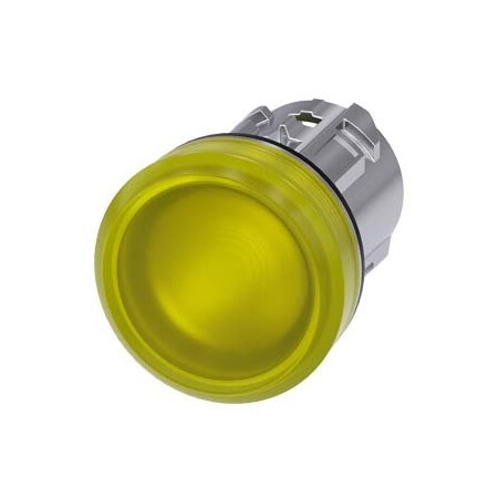 Siemens Indicator lights, 22 mm, round, metal, shiny, yellow, lens 3SU1051-6AA30-0AA0-ZY11