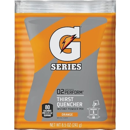 Gatorade Thirst Quencher Instant Powder Sports Drink Mix, Powder, Orange Flavor, 8.5 oz Pack 03957