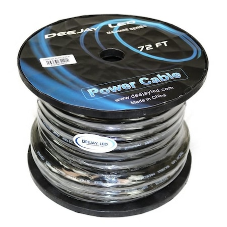 Deejay Led 2 GAUGE 72 FT 100% Copper Power Cable Used for Vehicular Audio Amplifiers BLACK TBH272BLACKCOPPE