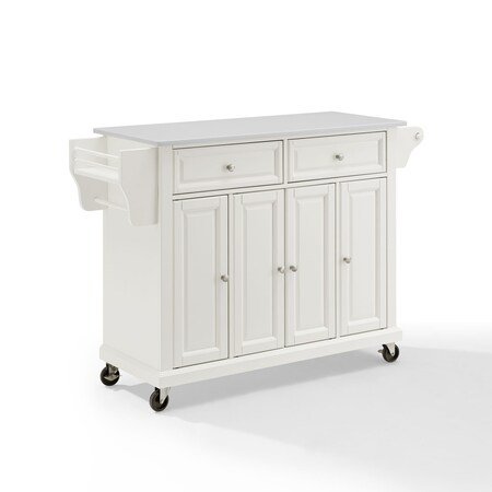 Crosley Full Size Stone Top Kitchen Cart KF30005EWH