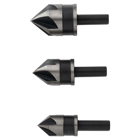 Irwin DrlBit, Countersink 3Pc Set, Blk Oxide, PK6 1877720