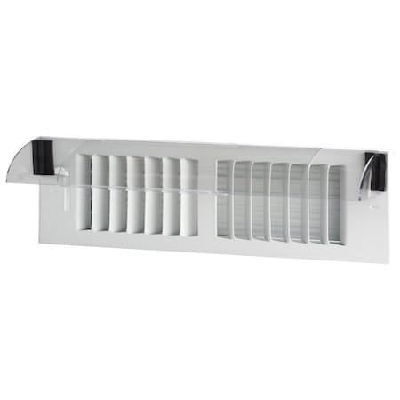 Frost King Heat and Air Deflector, 10 to 14 in L, 9-3/8 in W, Plastic, Clear HD5
