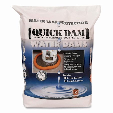Quick Dam Water Dams, 2.5in x 4 ft x 2.5in, 5PK WUB24-5