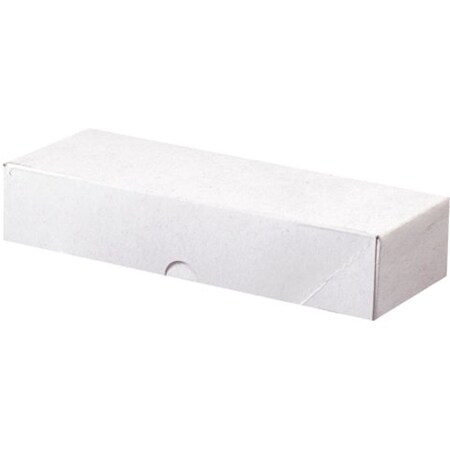 Partners Brand 10 in x 3 1/2 in x 2 in Stationery Folding Cartons, White, Fiberboard, 200 PK BCF24