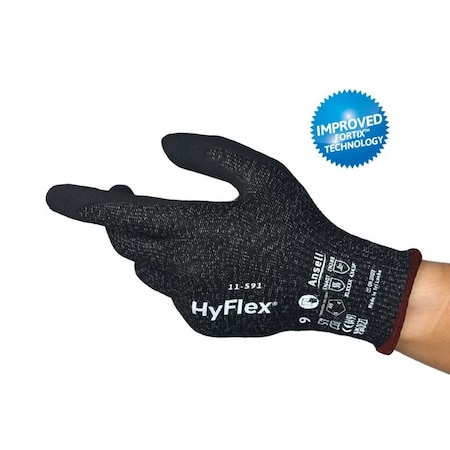 Ansell Knit Gloves, Cut Level A9 , Nitrile , Sandy , 2XL 1 PR 11591VP