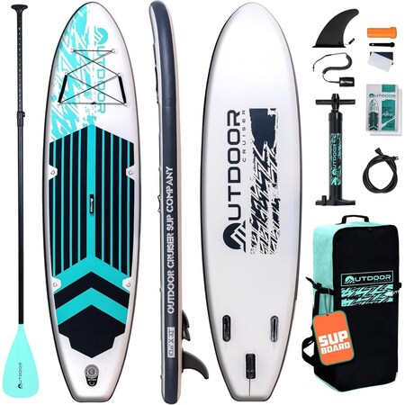 Outdoorcruiser Outdoor Crusier Inflatable Stand Up Paddle Board, Ultra Portable and Lightweight, Wide Stable OCPD04