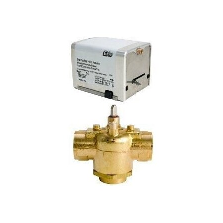 Schneider Electric VB: 1/2 in. 3W Mix/Div. Zone. NPT. BR. 3 cv. 50 PSI. Act (AH13A020): Elec. 2Pos. SR. NC. 24 VAC. Ap VT3222H13A020