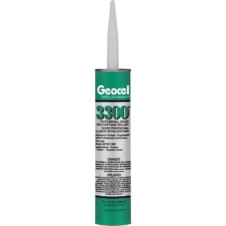 Geocel 3300 Series Polyurethane Sealant, White, Liquid, 10.1 oz Cartridge 68101