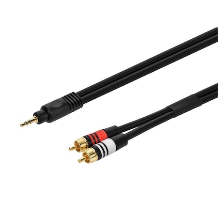Monoprice A/V Cable, 3.5mm(M)/2 RCA(M), 3ft 5597