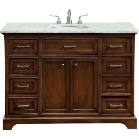 Elegant Decor 48 in. Single Bathroom Vanity Set, Teak VF15048TK