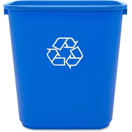 Genuine Joe 28 Quart Recycle Wastebasket - 15 x 14.5 x 10.5 - Blue - 1 Each GJO57257