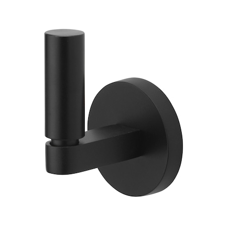 Gliderite Hardware Alpine Collection Robe Hook Matte Black Bathroom Hardware 9030-RD-MB-1