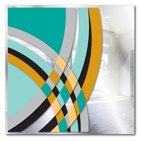 Se-Kure Luxe Southwestern Colors with Curves Mirror 23 x 23 ZACS23