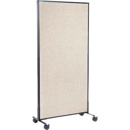 Global Industrial Interion Mobile Office Partition Panel, 36-1/4"W x 99"H, Tan 695788MTN