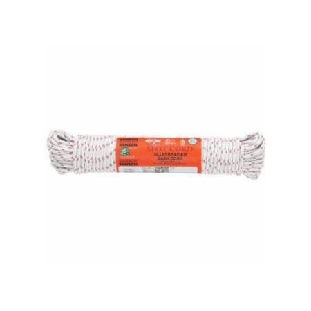 Samson Rope Interlocked Sash Cords, 625 lb Cap., 100 ft, Cotton, White 650-002014001060
