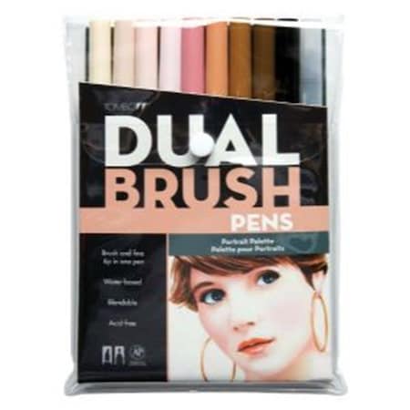 Alvin Portrait Dual Brush Pen - Set of 12, 12PK 56170