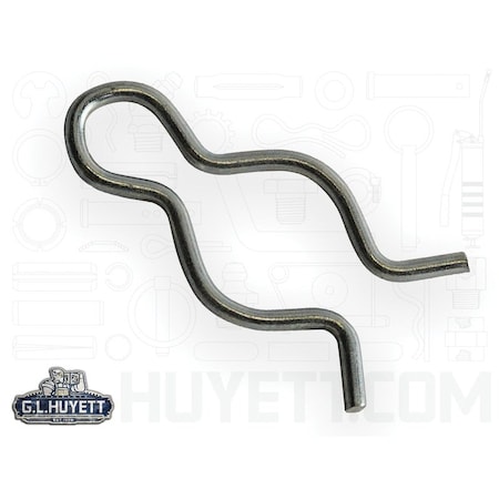 Huyett Hair Pin, Zinc Plated Spring Steel, 0.064 in Wire Dia x 1.125 in Length BPXZ-2307