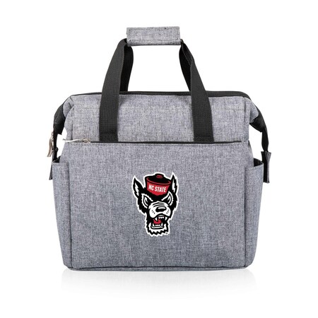 Picnic Time Family Of Brands NCAA NC State Wolfpack On The Go Lunch Bag Cooler - Soft Cooler Lunch Box, Heathered Gray 510-00-105-424-0