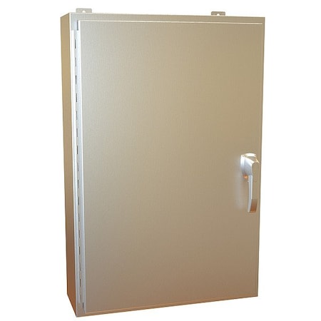 Hammond Handle Electrical Enclosure, 36 in H, 8 in D, 24 in W, 12, 13, 3R, 4, 4X, Stainless Steel HW36248SSHK