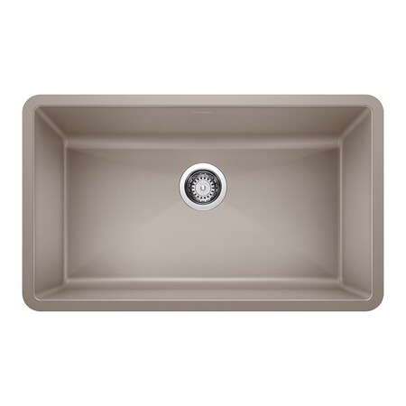 Blanco Precis SILGRANIT 32in Super Single Undermount Kitchen Sink - Truffle 441297