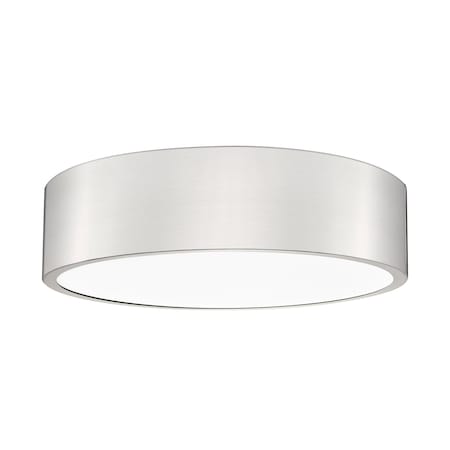 Z-Lite Coronado 1 Light Flush Mount, Brushed Nickel, 16 In W 1017F16-BN-LED