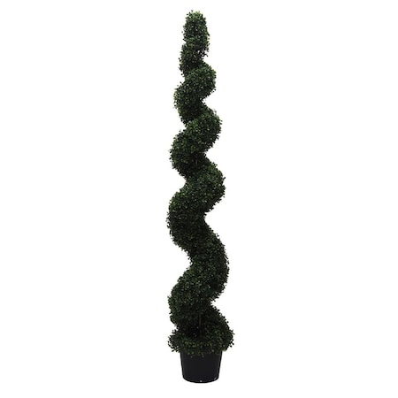 Vickerman UV Boxwood Spiral Everyday Topiary on Pot - 6 ft. TP170472
