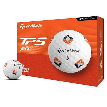 Taylormade TP5 PIX White 2024 Golf Balls - 1 Dozen N7671001