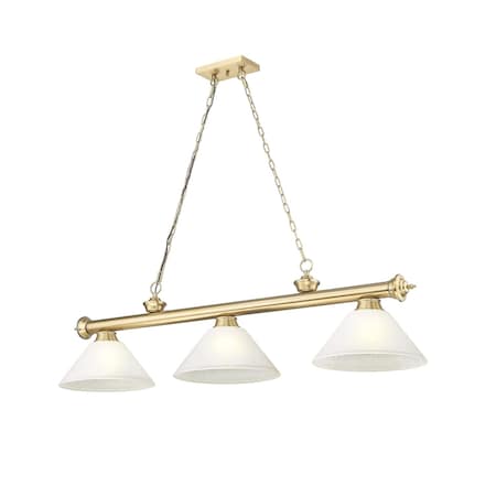 Z-Lite Cordon Heritage Brass 3 Light Billiard 2306-3HBR-AWL14