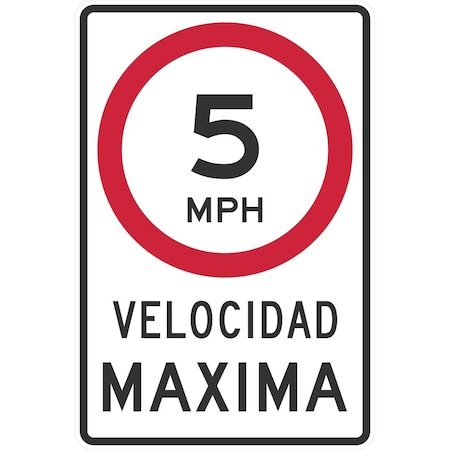 Lyle 5 Mph Velocidad Maxima, 24x36, Engineer Grade, White G-14278-EG_24x36