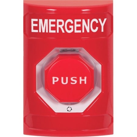 Safety Technology International Emergency Push Button, Red Button, SPDT SS2009EM-EN