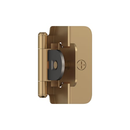 Amerock 1/2in 13mm Overlay Double Demountable Champagne Bronze Cabinet Hinge, 1 Pair BPR8704CZ