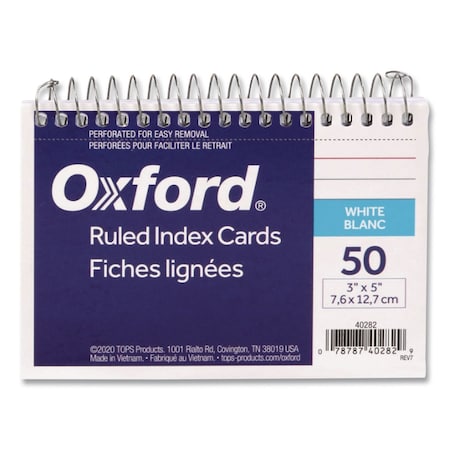 Oxford Ruled Index Cards, 3x5", White 40282