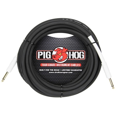 Pig Hog 18.5-Feet 1/4-in - 1/4-in 8mm Inst. Cable PH186
