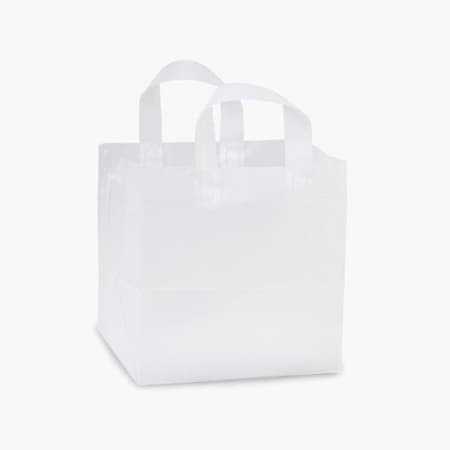 Nashville Wraps Clear Frosted Plastic Gift Bags, Hobo 10x8x10, 3 mil, 25PK 25HBFRP