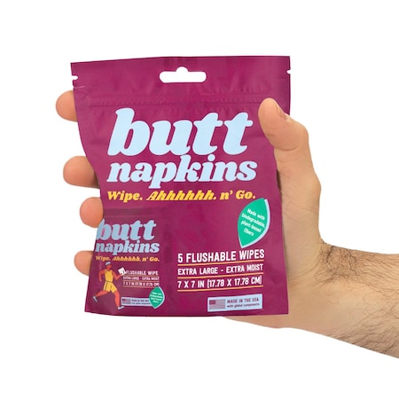 Butt Napkins Butt Napkins, Active, 5PK BNAPS-5-RNR