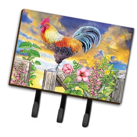Carolines Treasures 6 x 2 x 9 in. Rooster Barnyard Morning Leash or Key Holder PRS4063TH68