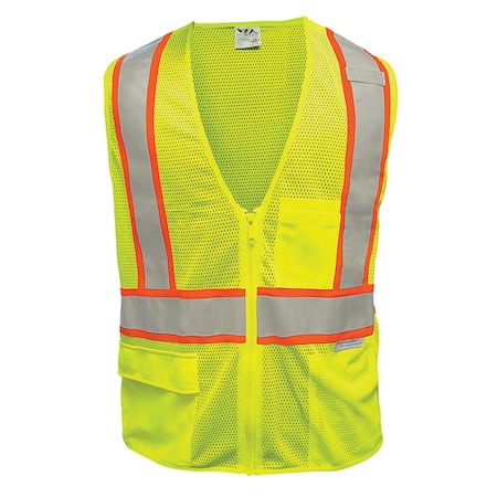 Reflective Apparel ANSI Type R Class 2 Seven Pocket Mesh Breakaway Vest 505ST-LM-2X
