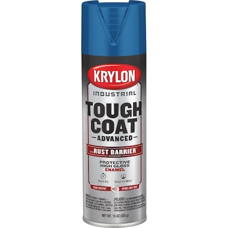 Krylon Industrial Tough Coat 15 Oz. Gloss Deep Blue Rust Barrier Spray Enamel K00259008
