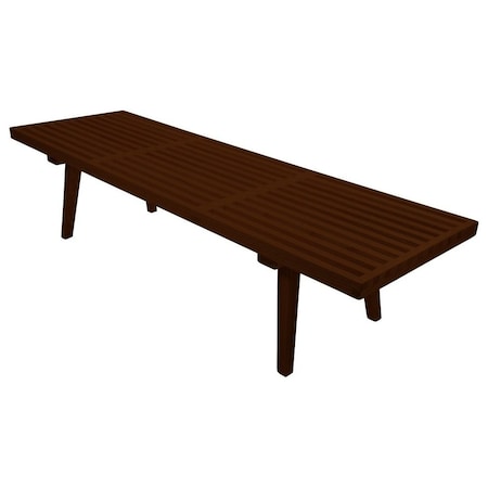 Leisuremod Mid-Century Inwood Platform Bench - 5 Feet, Dark Walnut NB60DW