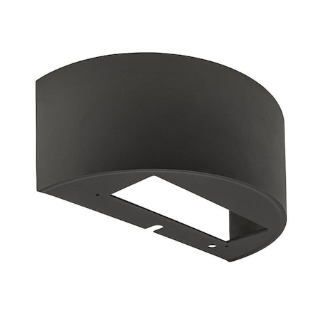 Keystone Half moon shell.  Black.  Used on series 5 full cutoff wall packs KT-WPLED-M5-HM-1-KIT-B