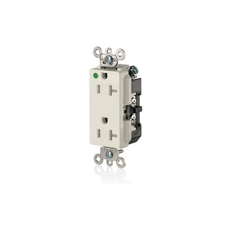 Leviton Plugs&Rcptcls, 20A, 125VAC, Almnd, Nylon 16362-SGT